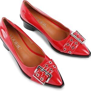 NIB. Low Block Pumps. Red. Size 8.5.